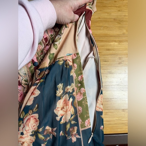 EUC SACHIN + BABI-Moyer Floral Patchwork Multicolor Dress. Size S - Picture 10 of 12